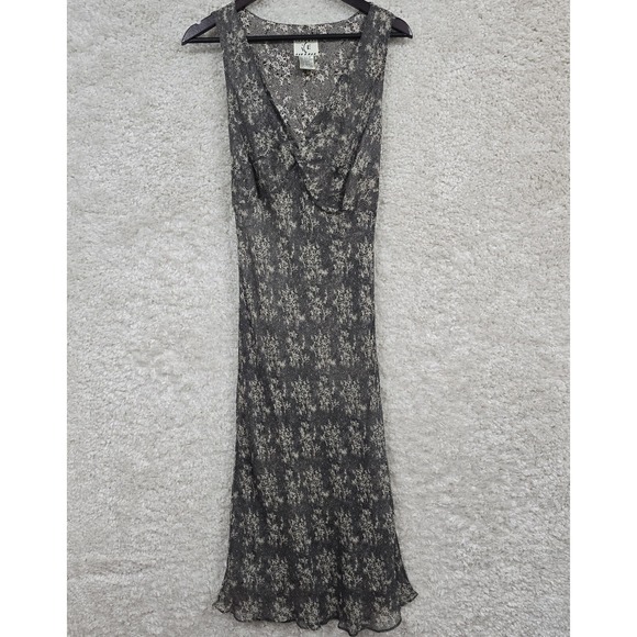 Ice Dresses & Skirts - Ice Womens Silk Beaded Midi Dress Size 8 Whimsical Y2K Grunge Romantic Evening